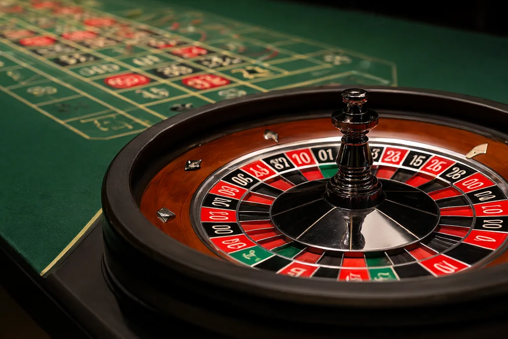 Paper budget sheet and pencil next to a small stack of casino chips