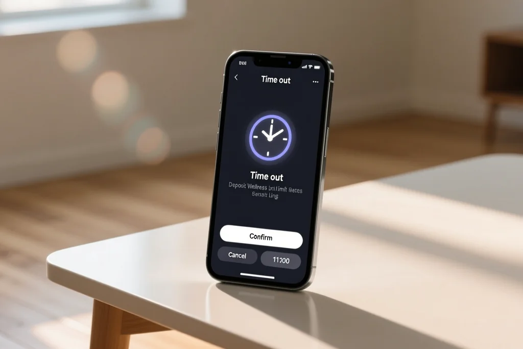 Hand adjusting a deposit limit slider on a smartphone screen