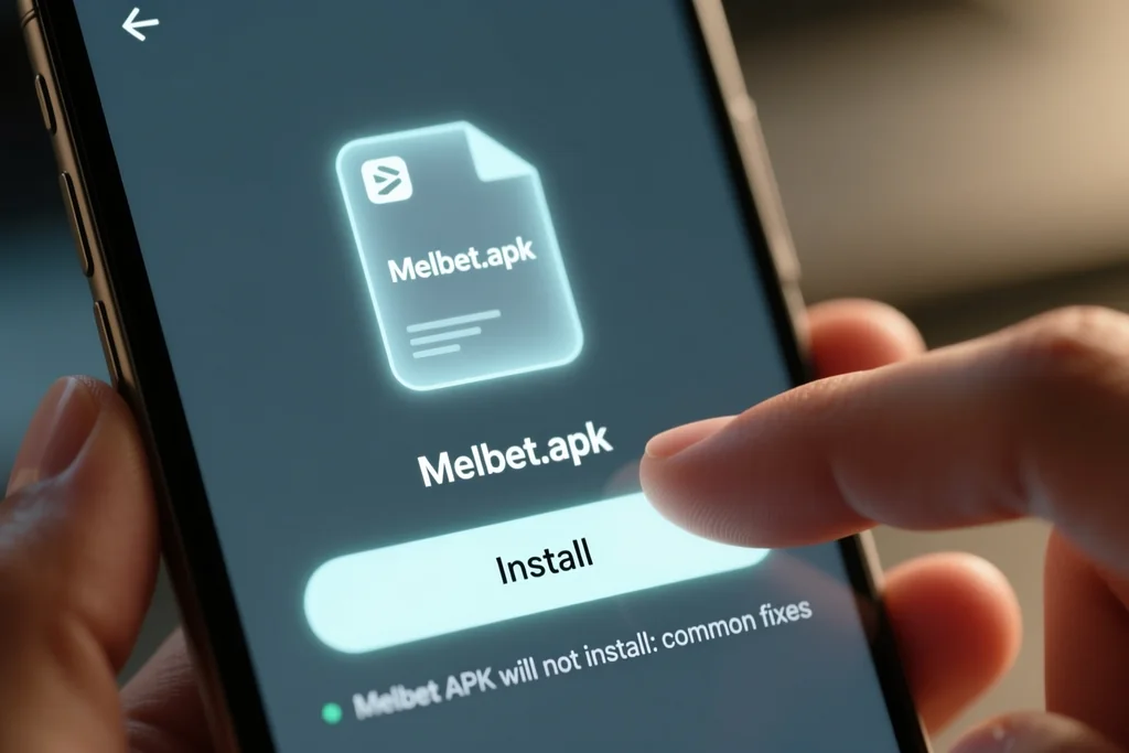 Hand troubleshooting an Android application installation on a phone