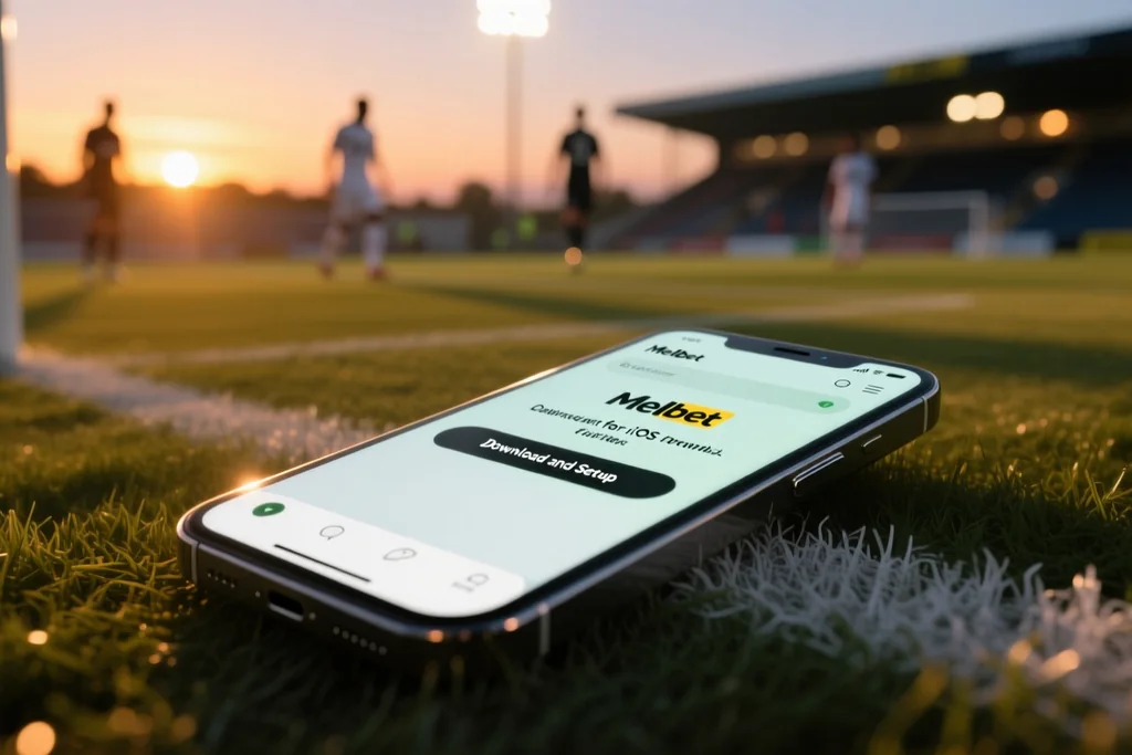 Person setting up a betting application on an iPhone