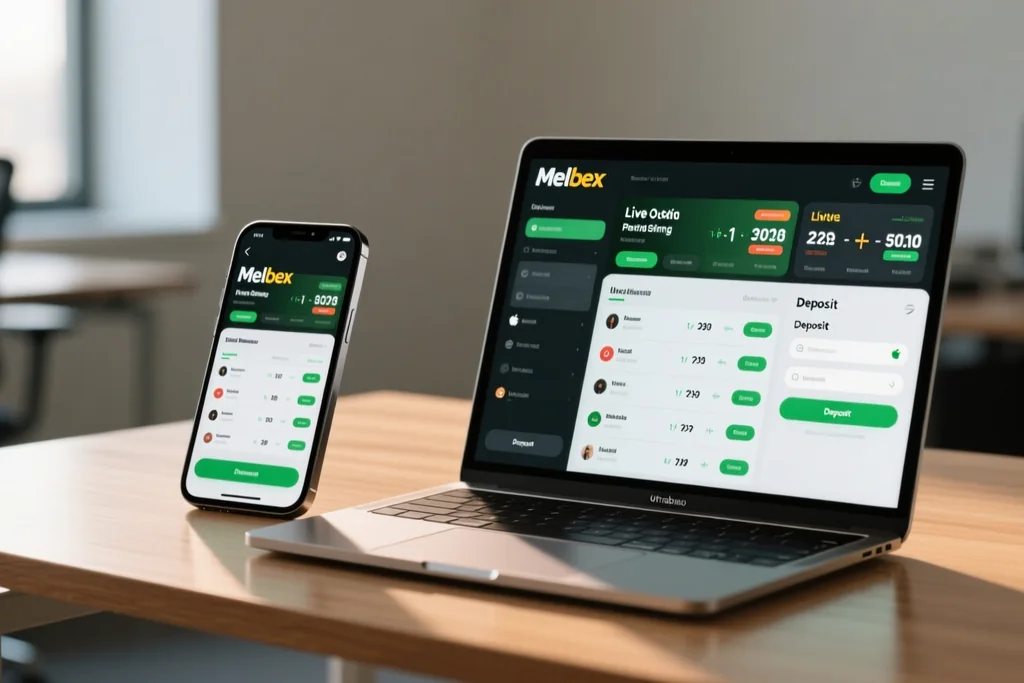 Hand holding a phone with a betting application open on the screen