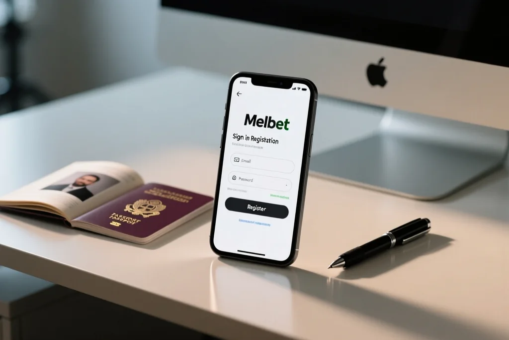 Hands typing account details into a registration form on a phone