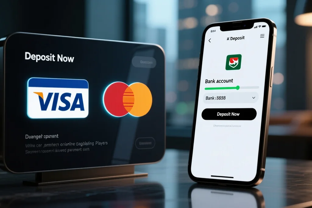 Close-up of payment cards and a phone showing a wallet application