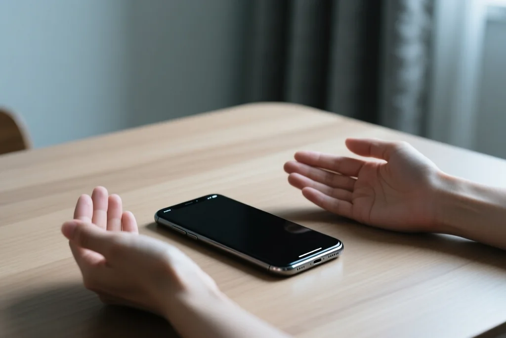 Smartphone displaying an account time-out confirmation message