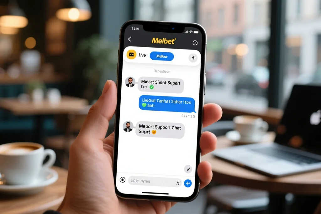 Smartphone showing a live chat conversation with a support agent