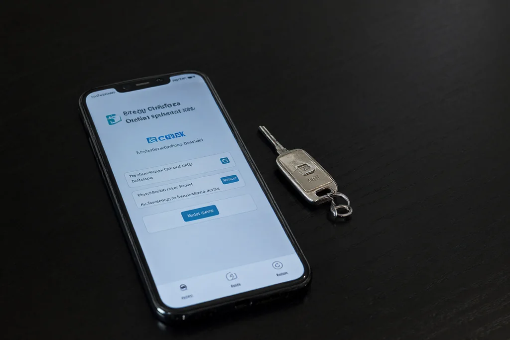 Smartphone with a padlock icon displayed above a security settings menu