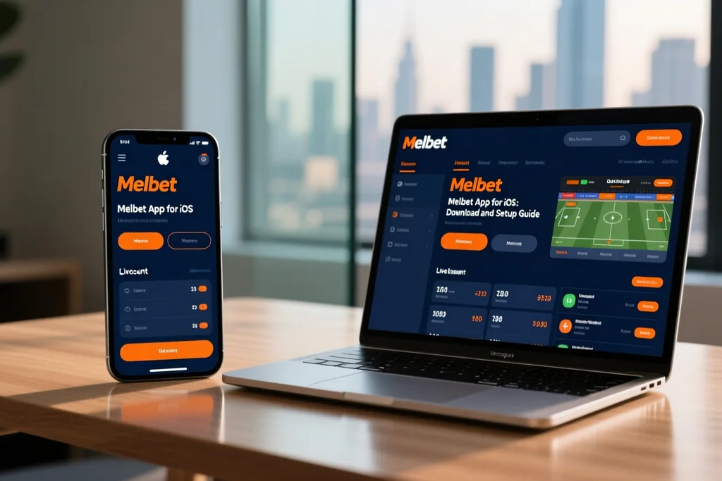iPhone and iPad on a wooden table showing a sports application screen