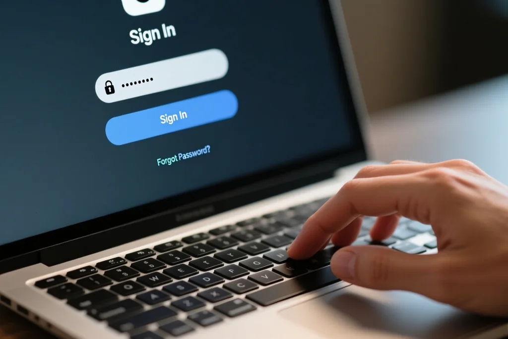 Hand holding a phone with a betting app login screen and a fingerprint prompt